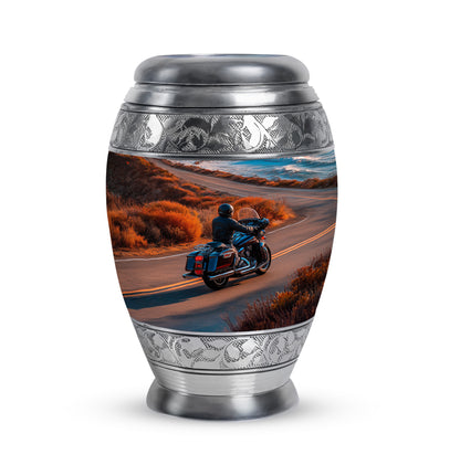 Personalized Bike Cremation Urns - Wondrous Gold 10-inch, 200 cu in - Yatskia