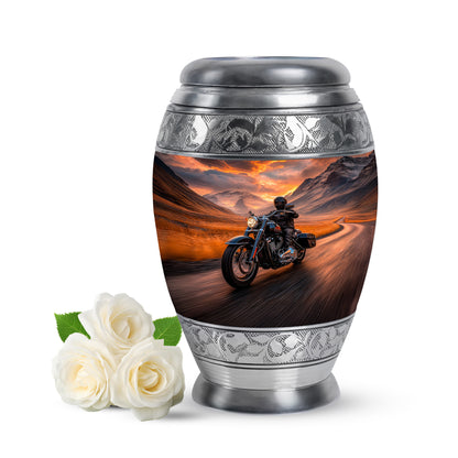 Personalized Eternal Bike Cremation Urns - Red 10-inch, 200 cu in - Yatskia
