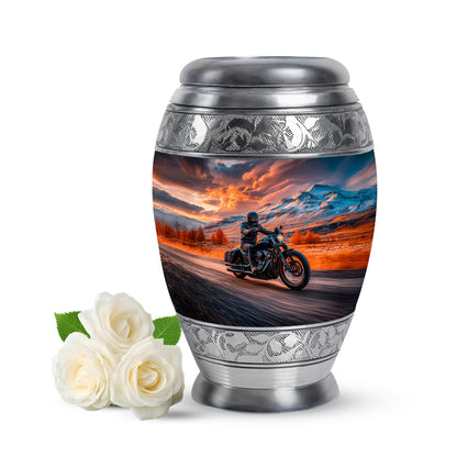 Personalized Red Bike Cremation Urns for Ashes - Majestic 10-inch - Yatskia