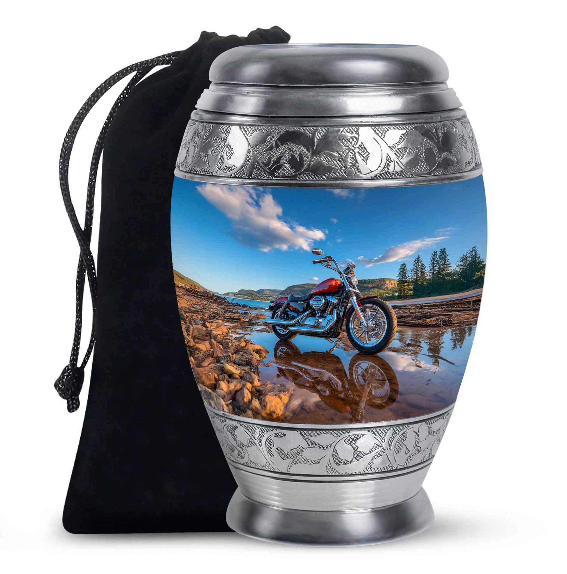 Motorcycle Cremation Urn for Ashes – Biker Tribute Funeral Urns