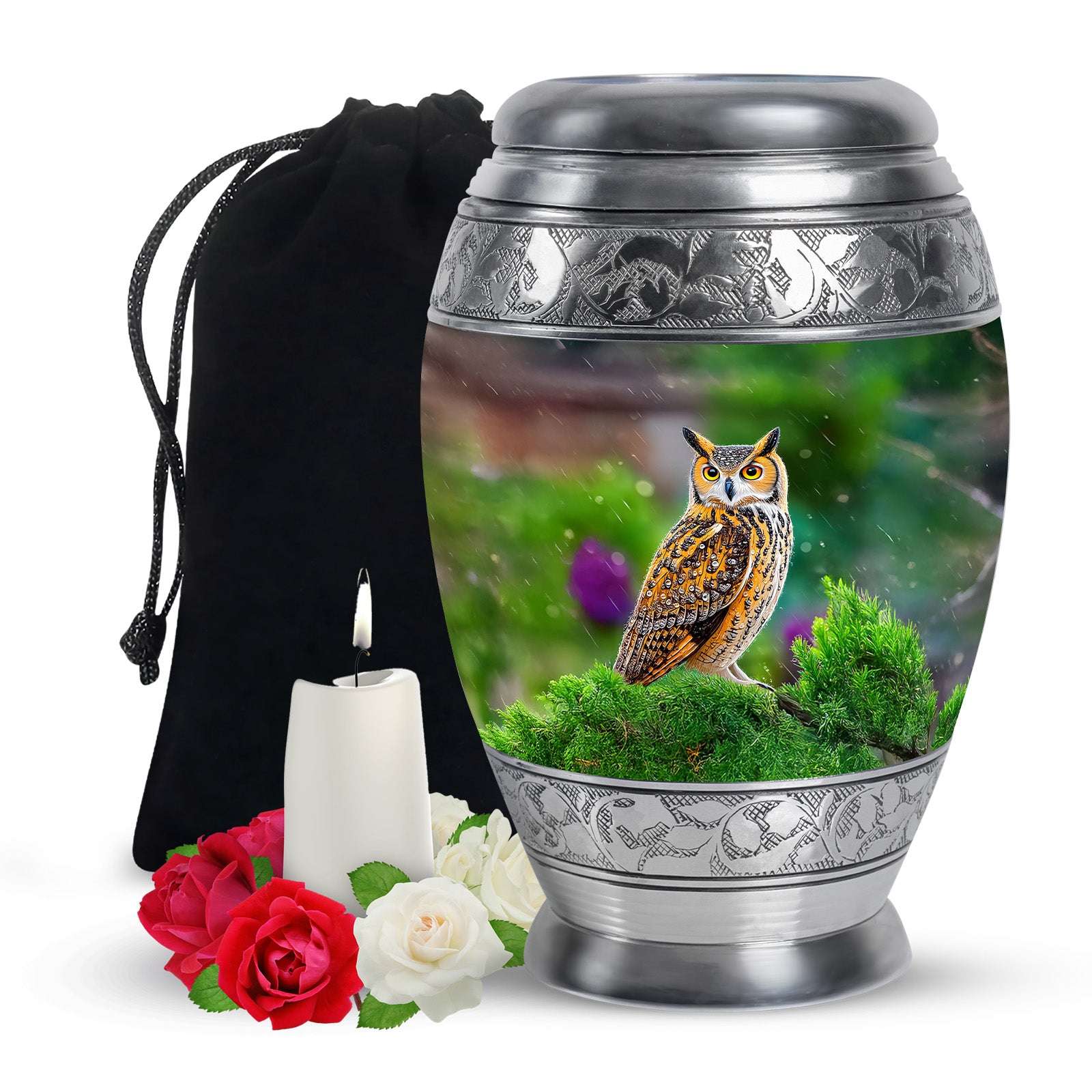 Owl Cremation Urn for Memorial Ceremony – Green Memorial Keepsakes For Ashes