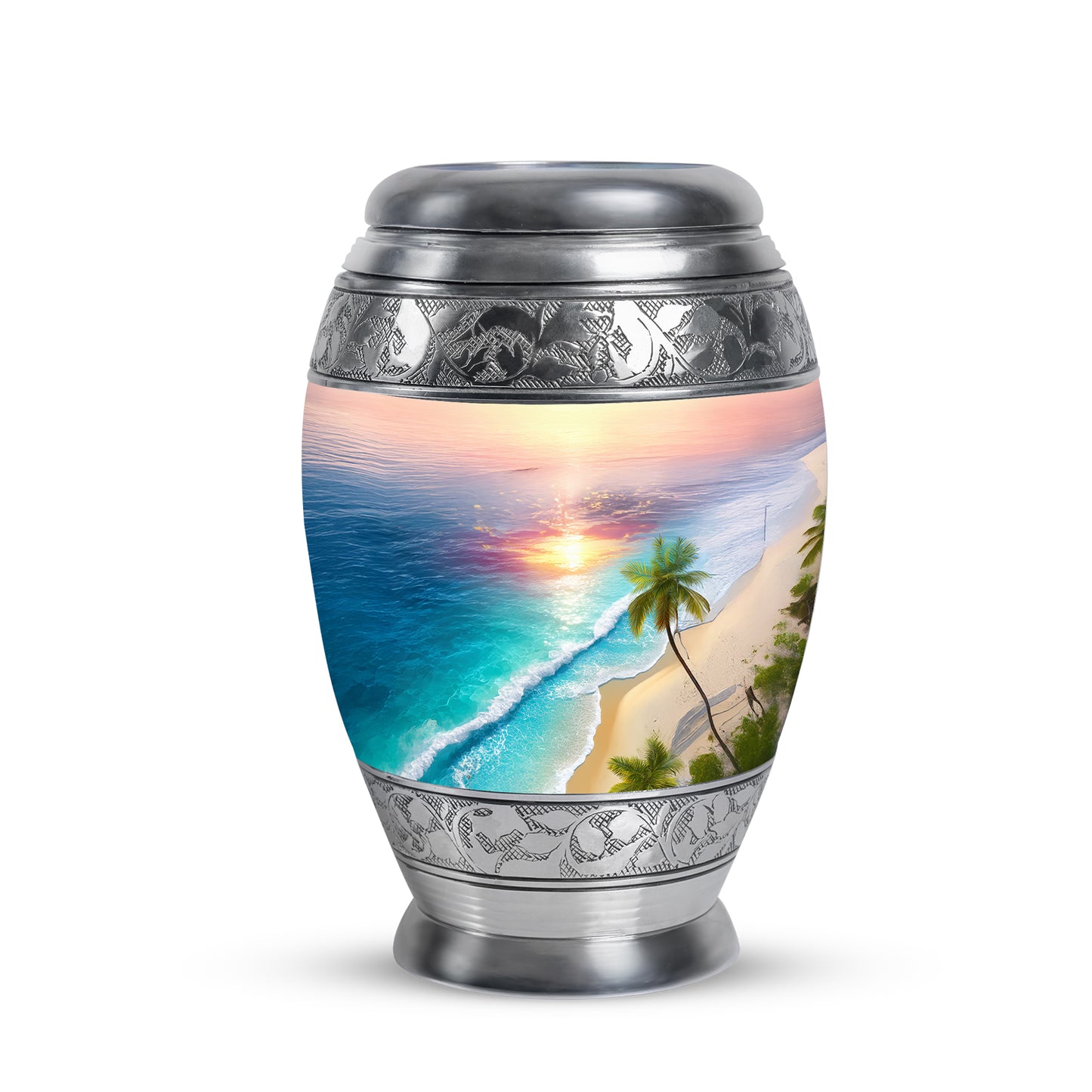Sublime Beach Cremation Urns for Human Ashes - Red 10-inch - Yatskia