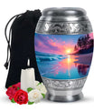 Beach Pink Sunset Adult Cremation Urns – Ocean Shore Funeral Ashes Urn