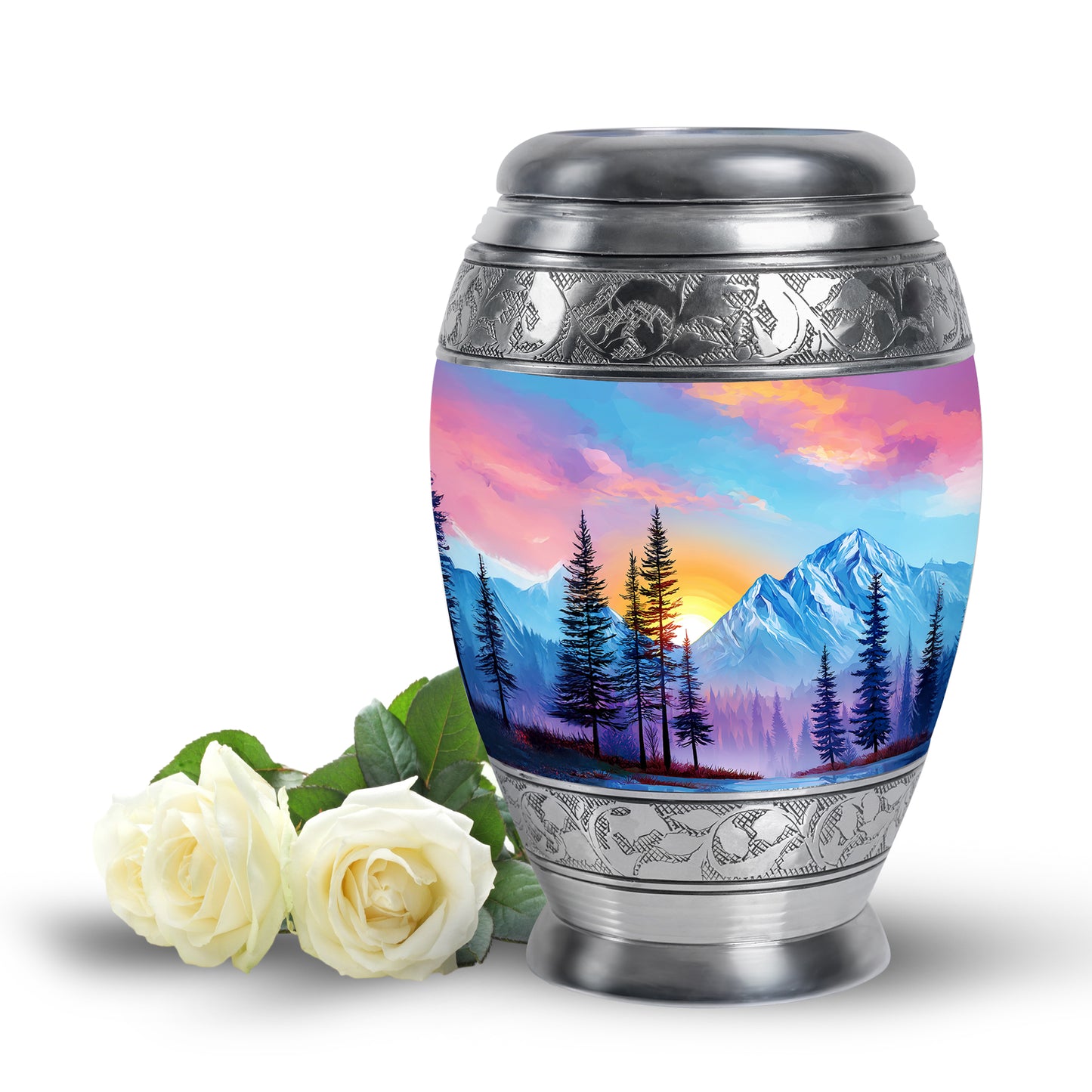 Personalized Beach Cremation Urns - Soothing Blue 10-inch, 200 cu in - Yatskia