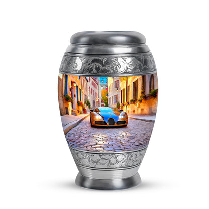 Radiant Car Memorial Cremation Urns - Blue 10-inch, 200 cu in - Yatskia