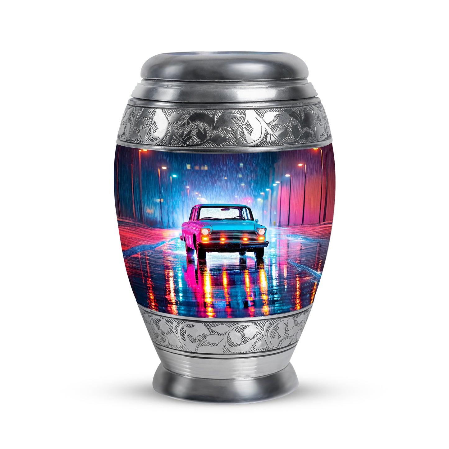 Blue Car Honor Cremation Urns for Human Ashes - 10-inch, 200 cu in - Yatskia