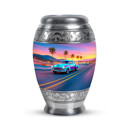 Personalized Car Cremation Urns - Tranquil Blue 10-inch, 200 cu in - Yatskia
