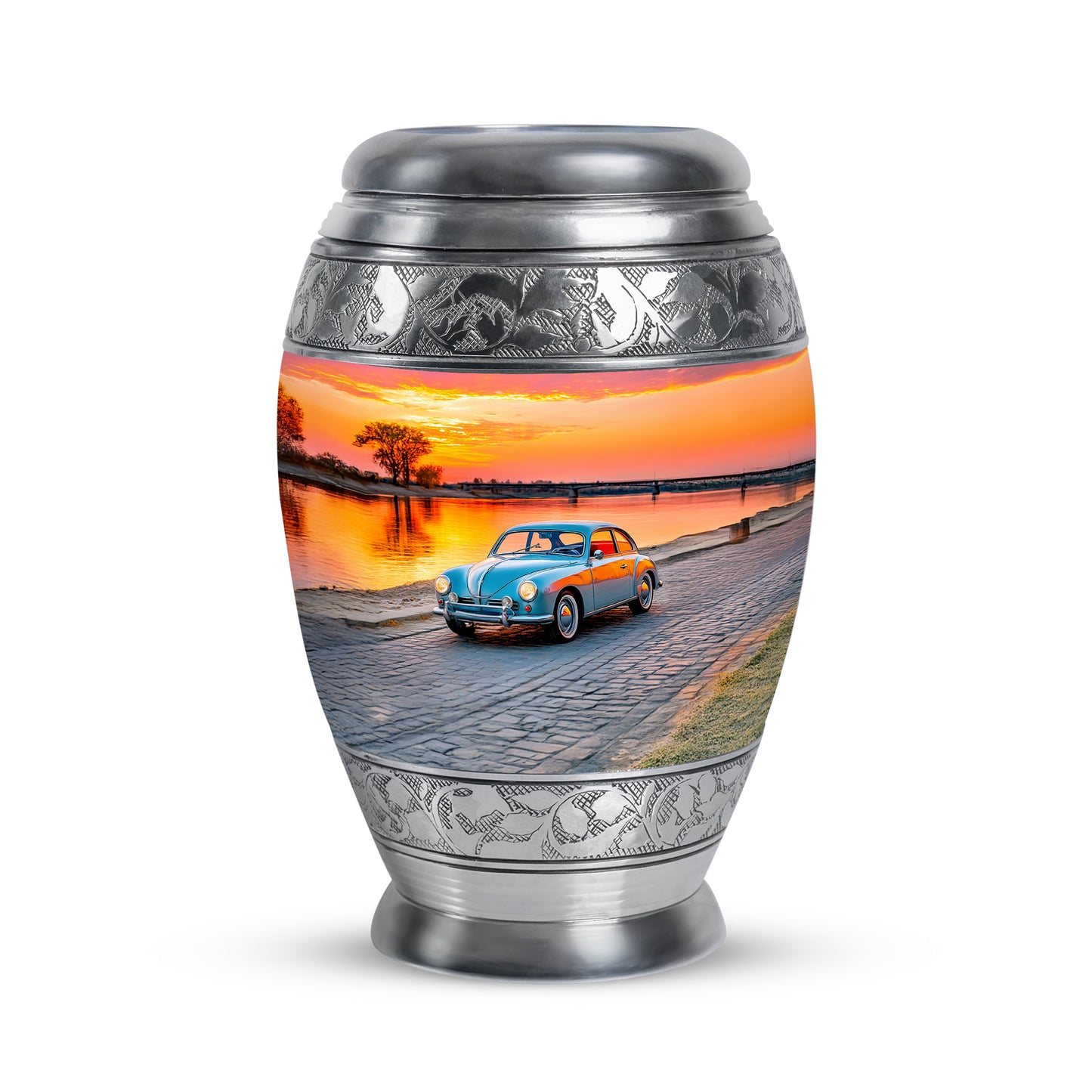 Personalized Pink Sovereign Car Cremation Urns for Human Ashes - 10-inch, 200 cu in - Yatskia