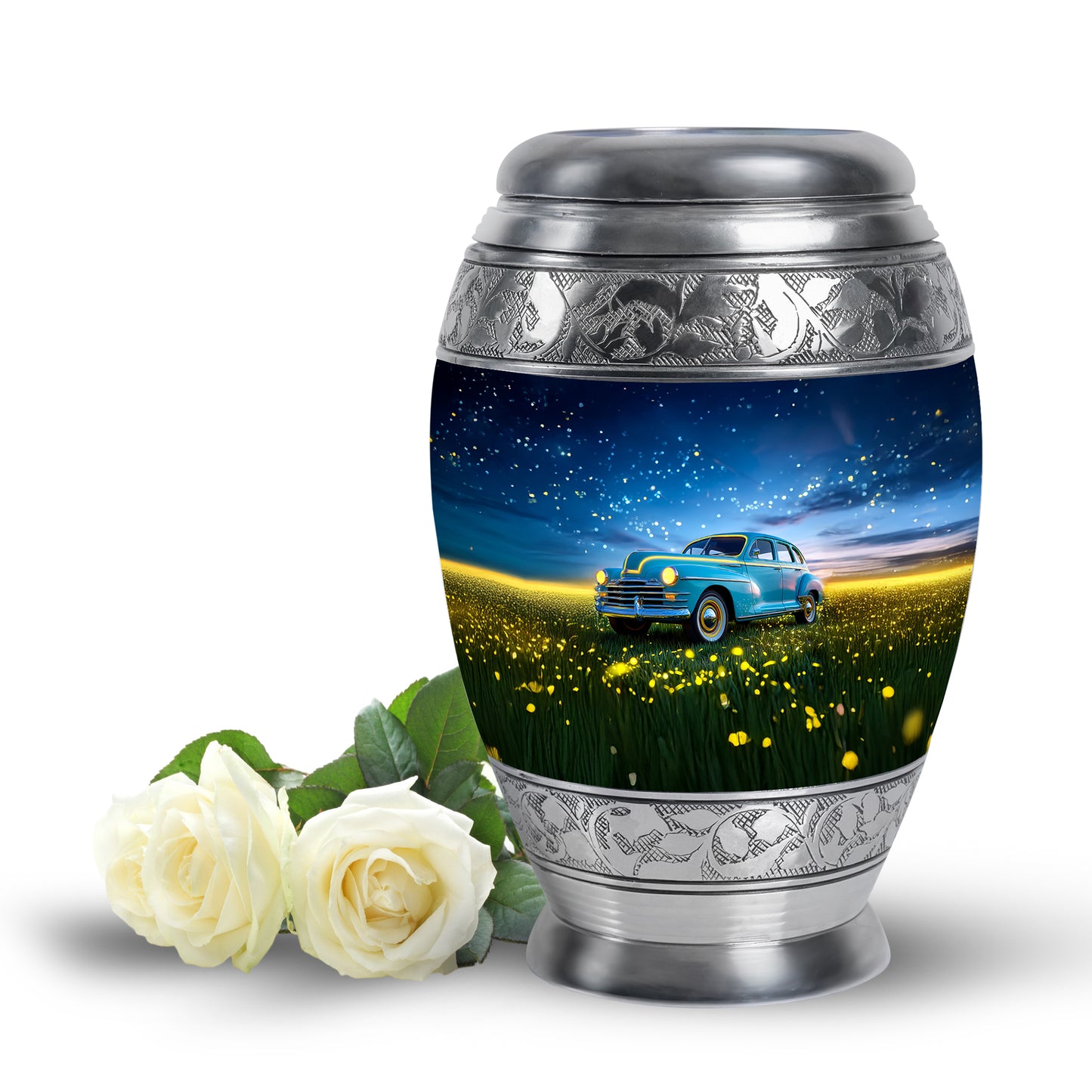 Sublime Car Cremation Urns for Human Ashes - Blue 10-inch - Yatskia