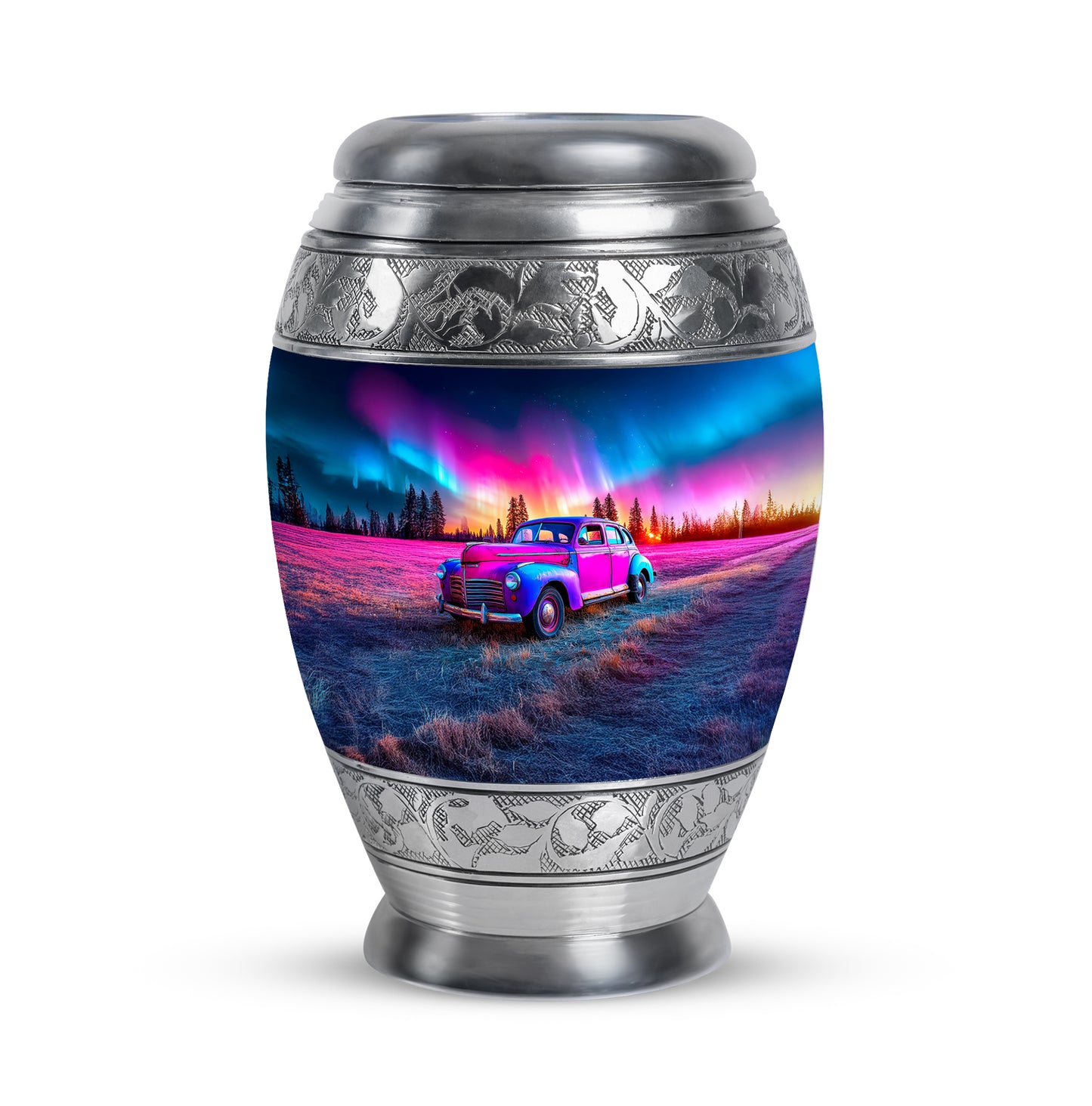 Blue Serene Car Memorial Urn for Ashes - 10-inch, 200 cu in - Yatskia