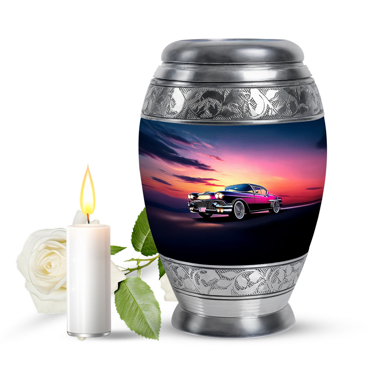 Personalized Seraphic Car Cremation Urns - Blue - Yatskia