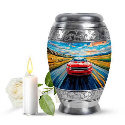 Radiant Car Memorial Cremation Urns - Blue - Yatskia