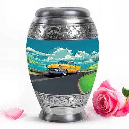 Personalized Teal Sovereign Car Cremation Urns for Human Ashes - Yatskia
