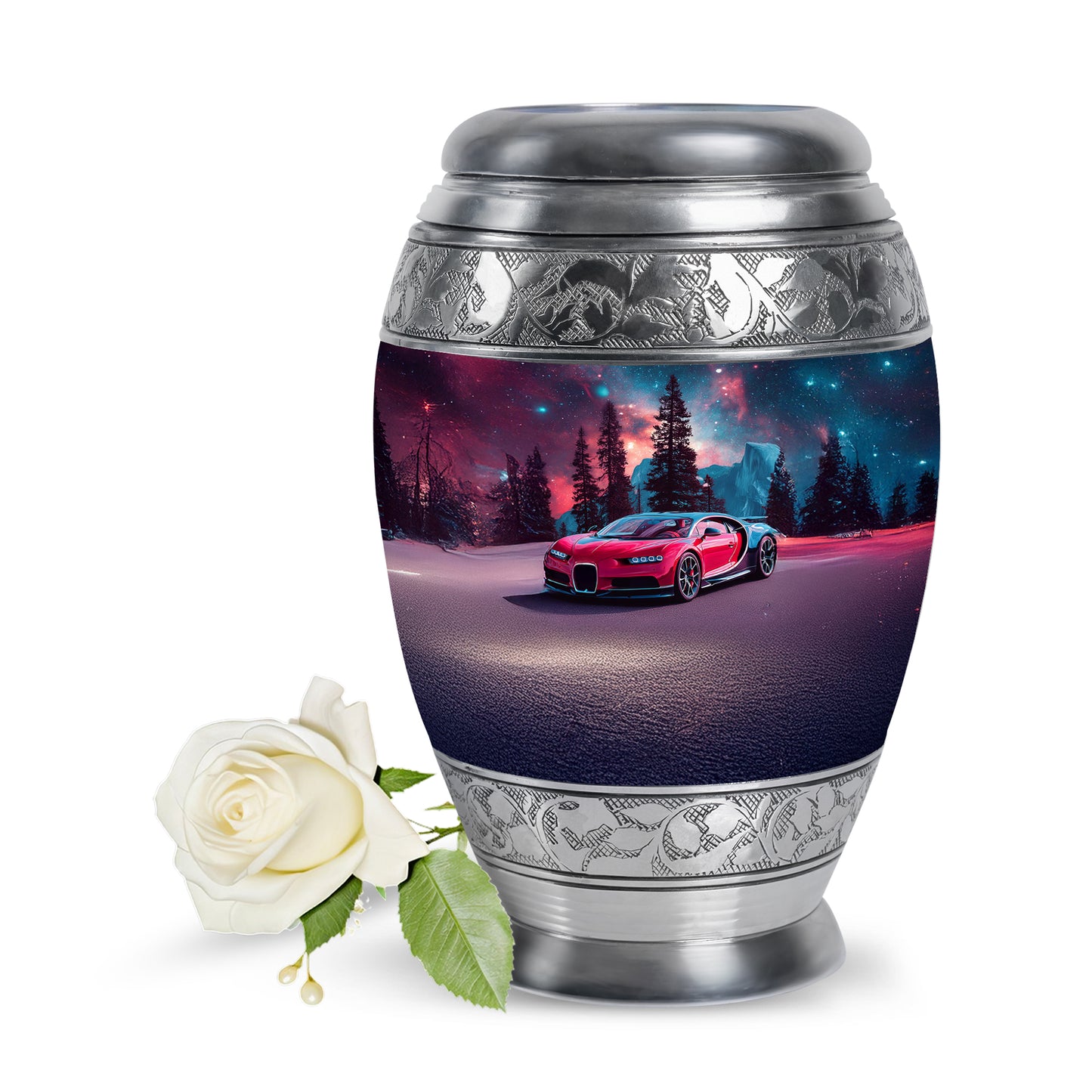 Personalized Blue Car Cremation Urns for Ashes - Enchanting 10-inch - Yatskia