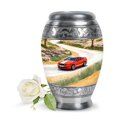 Gold Car Heritage Cremation Urns for Human Ashes - 10-inch, 200 cu in - Yatskia