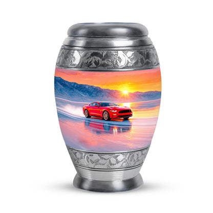 Distinguished Pink Car Cremation Urn for Ashes - 10-inch, 200 cu in - Yatskia