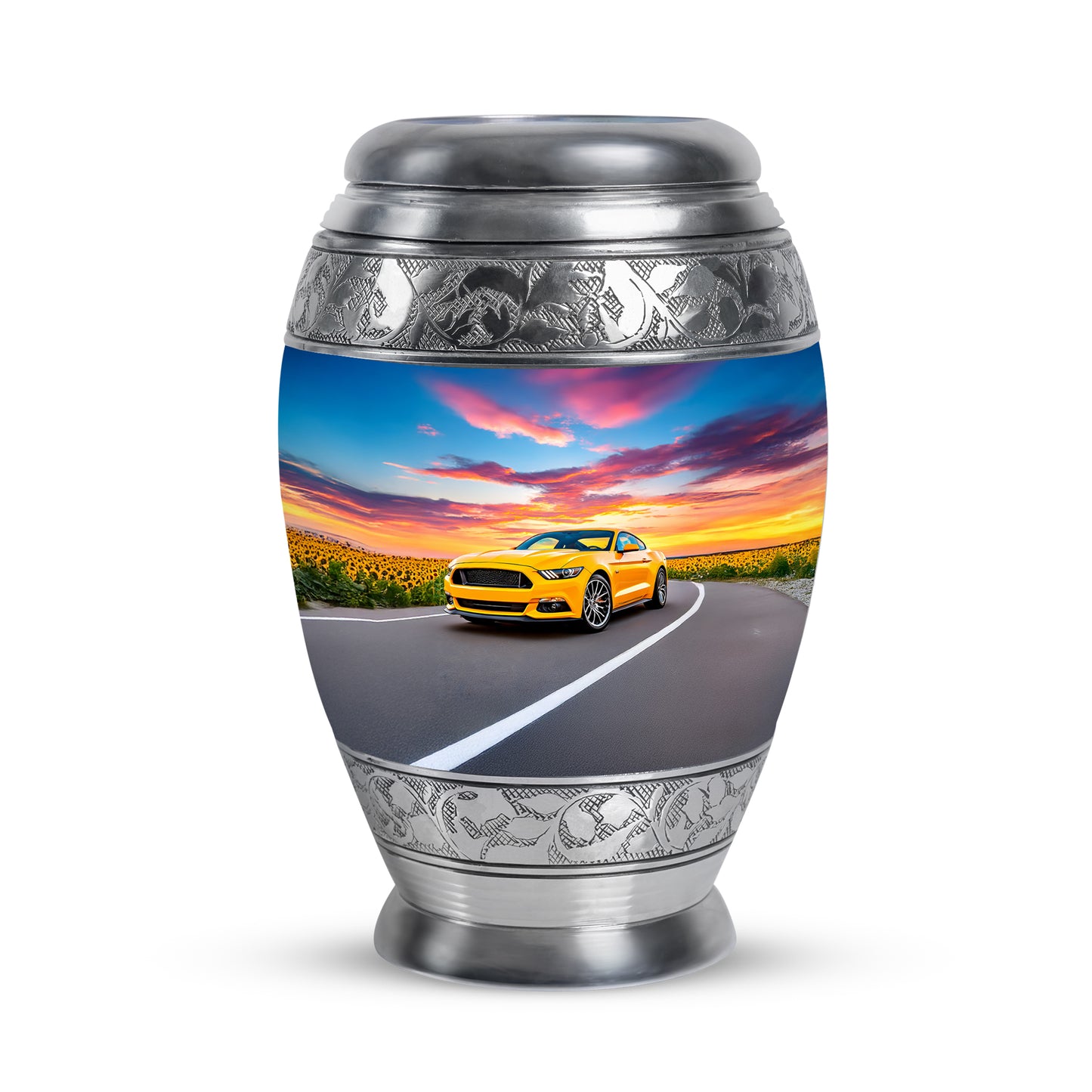 Personalized Magnificent Car Cremation Urns - Blue 10-inch, 200 cu in - Yatskia