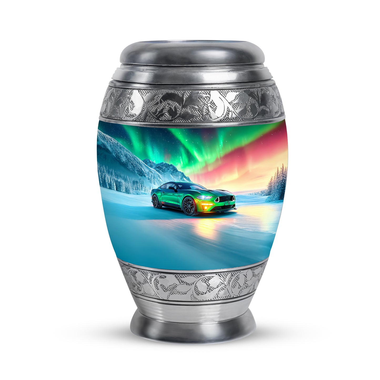 Blue Car Heritage Cremation Urns for Human Ashes - 10-inch, 200 cu in - Yatskia