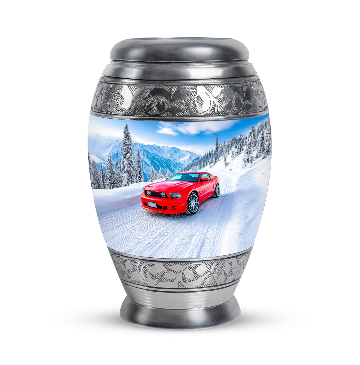 Blessed Car Cremation Urns for Human Ashes - Blue 10-inch - Yatskia