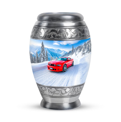 Blessed Car Cremation Urns for Human Ashes - Blue 10-inch - Yatskia