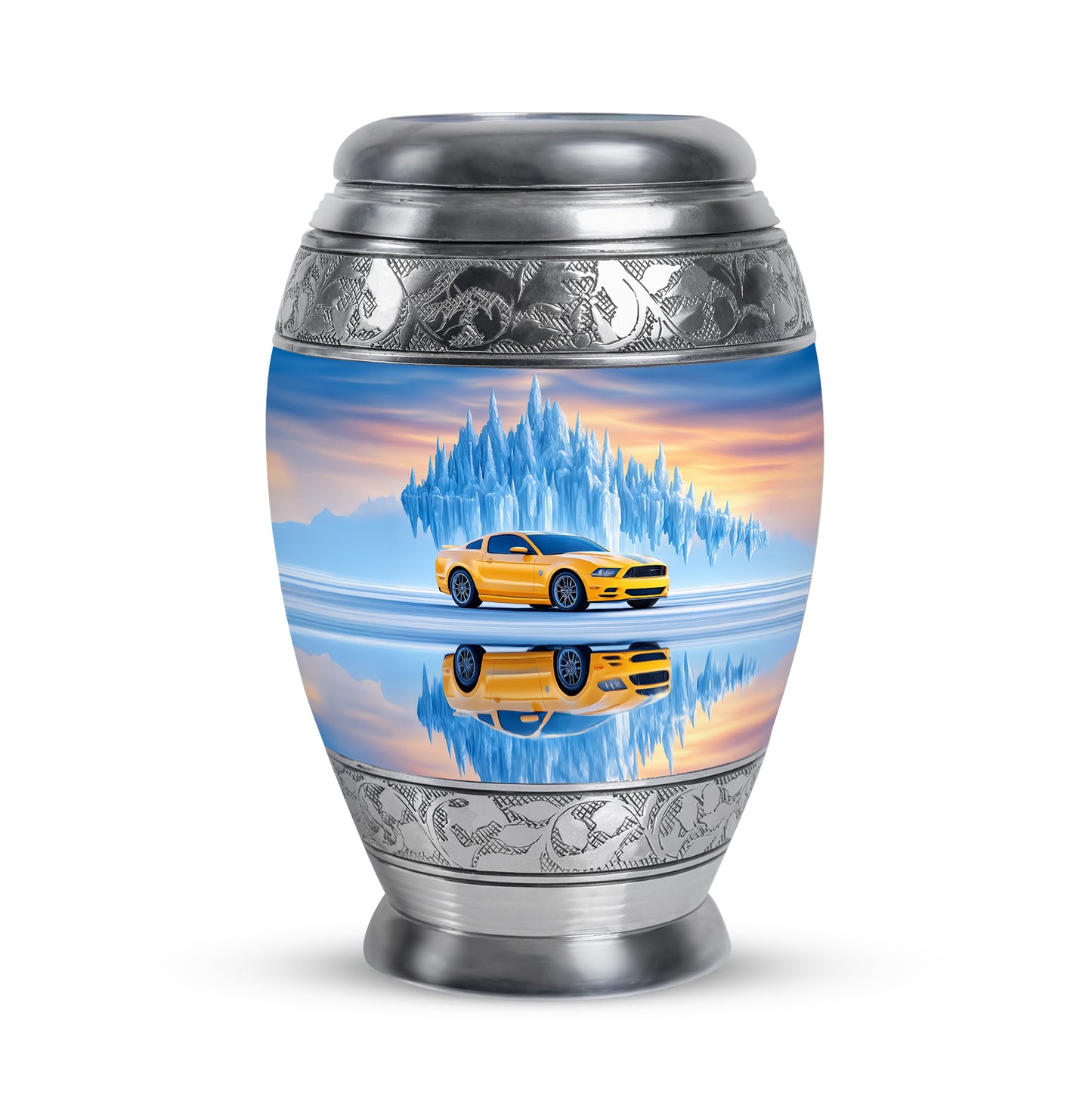Blue Car Cremation Urns - Imperial Haven 10-inch, 200 cu in - Yatskia