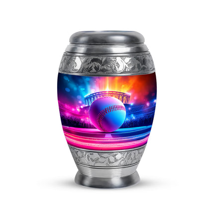 Blue Baseball Cremation Urns - Imperial Reflection 10-inch, 200 cu in - Yatskia