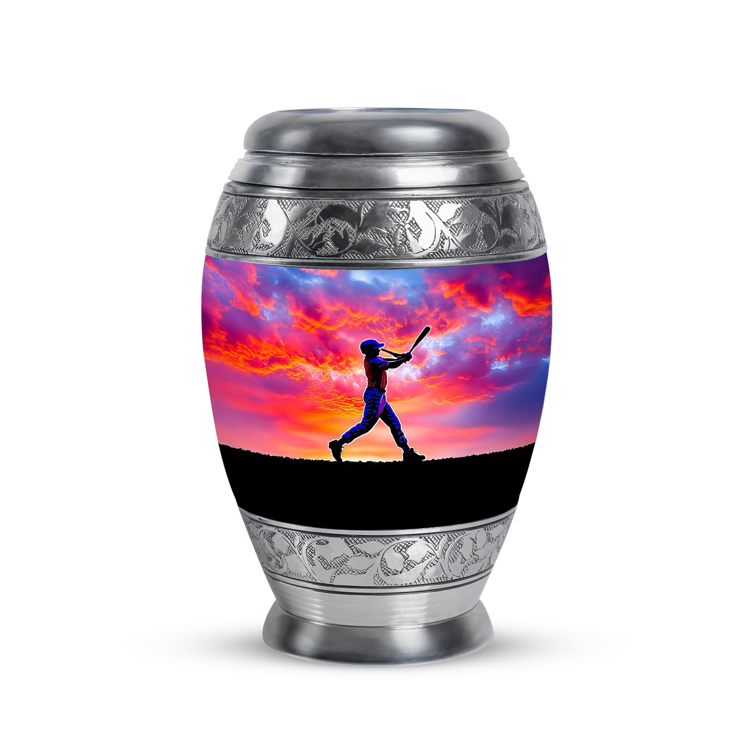 Purple Venerable Baseball Cremation Urns for Human Ashes - 10-inch, 200 cu in - Yatskia