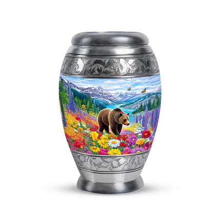 Personalized Bear Cremation Urns - Eminent Blue 10-inch, 200 cu in - Yatskia
