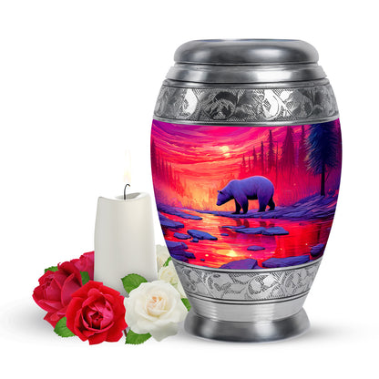 Pink Bear Cremation Urns - Honored Solace 10-inch, 200 cu in - Yatskia