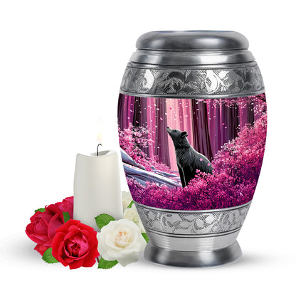 Personalized Pink Steadfast Bear Cremation Urns for Human Ashes - 10-inch, 200 cu in - Yatskia
