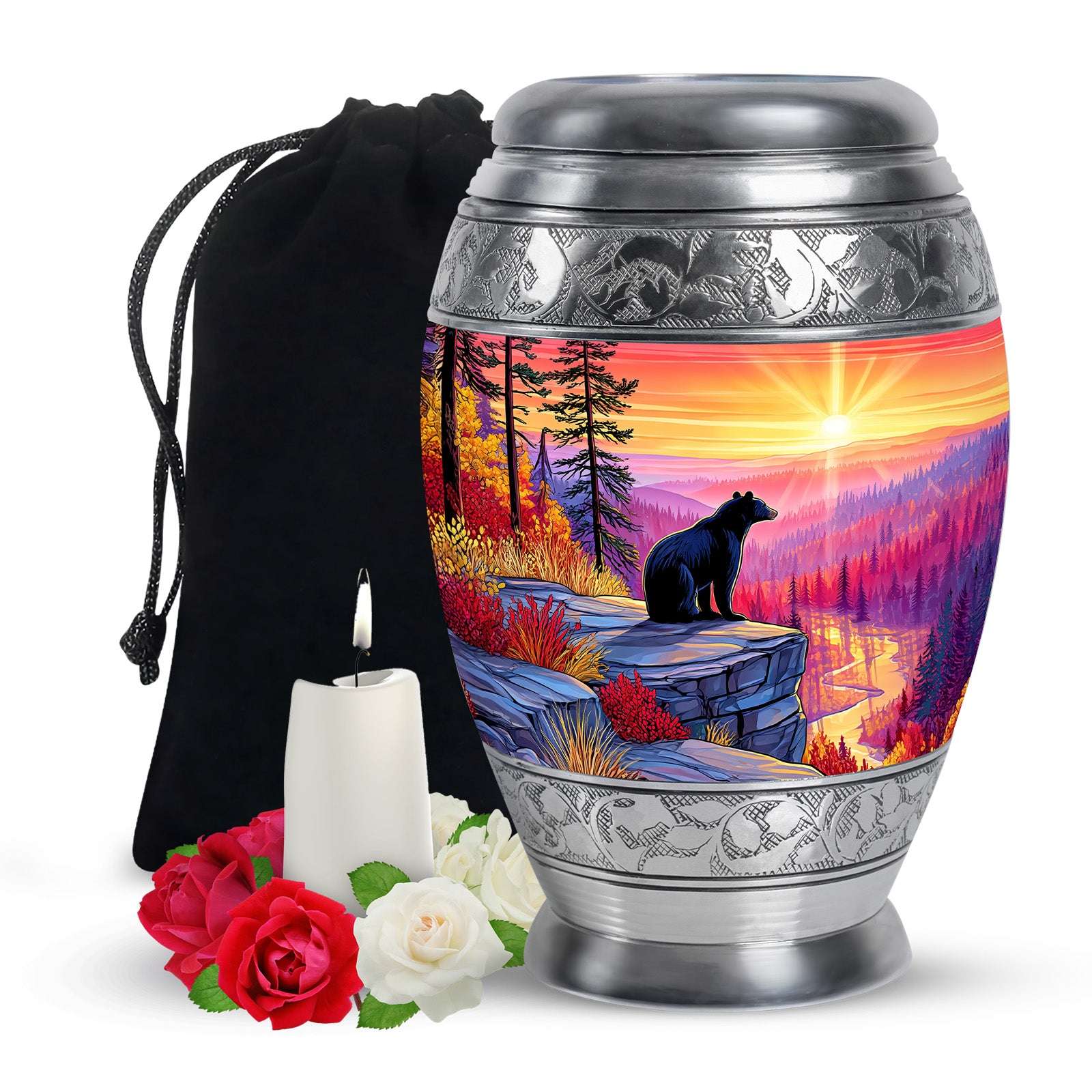 Bear Artistic Cremation Urn – Wildlife Nature Urn for Ashes Adults