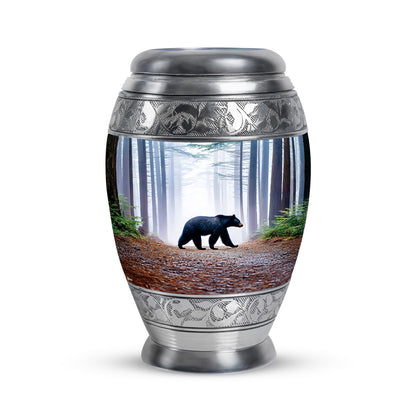 Resplendent Blue Bear Cremation Urn for Ashes - 10-inch, 200 cu in - Yatskia