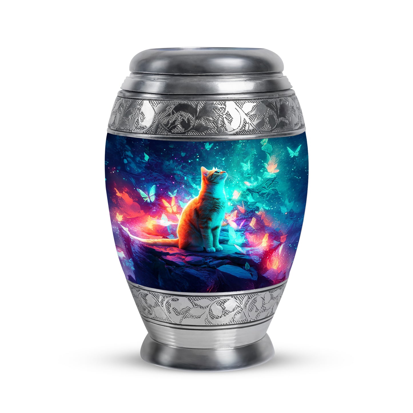 Sublime Cat Cremation Urns for Human Ashes - Blue 10-inch - Yatskia