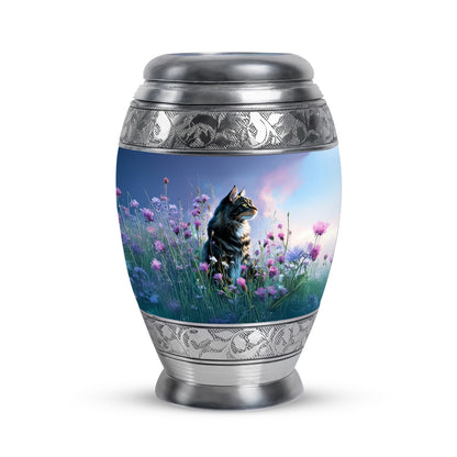 Blue Cat Cremation Urns - Glorious Sanctuary 10-inch, 200 cu in - Yatskia