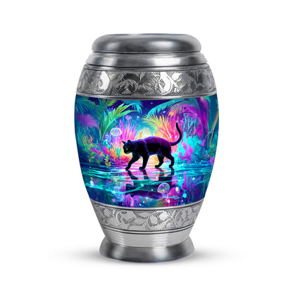 Illustrious Cat Memorial Cremation Urns - Blue 10-inch, 200 cu in - Yatskia