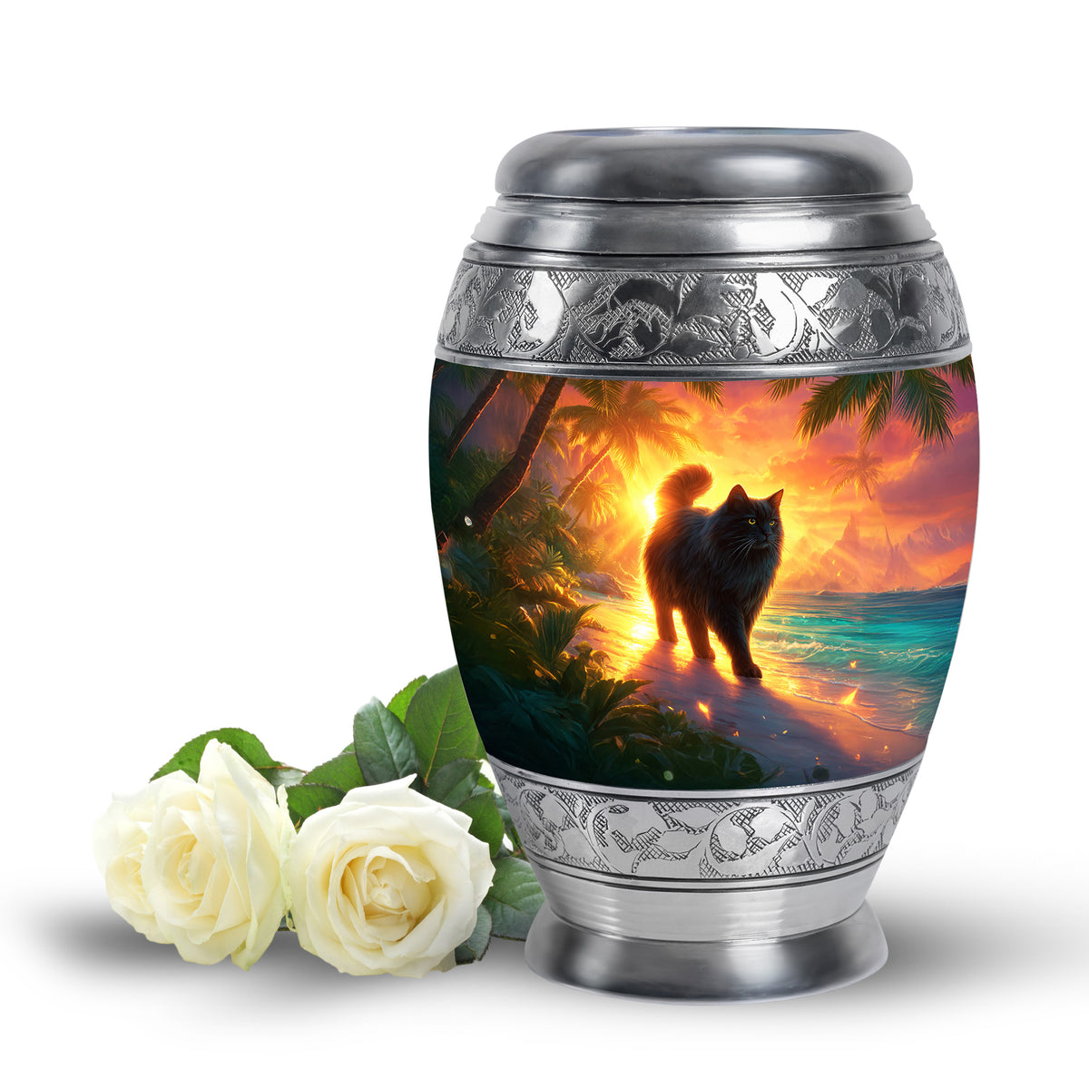 Red Cat Cremation Urns - Glorious Benediction - Yatskia