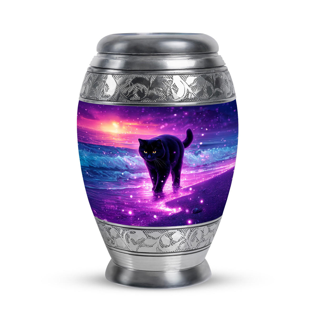 Purple Cat Dedication Cremation Urns for Human Ashes - Yatskia