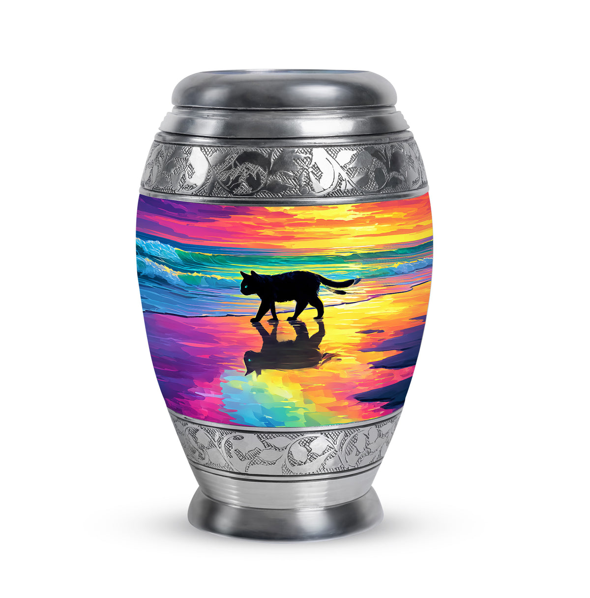 Dignified Red Cat Cremation Urn for Ashes - Yatskia