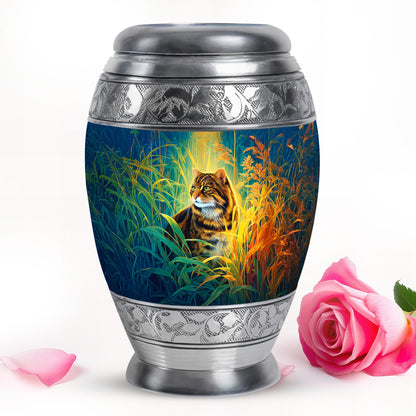 Blue Cat Honor Cremation Urns for Human Ashes - 10-inch, 200 cu in - Yatskia