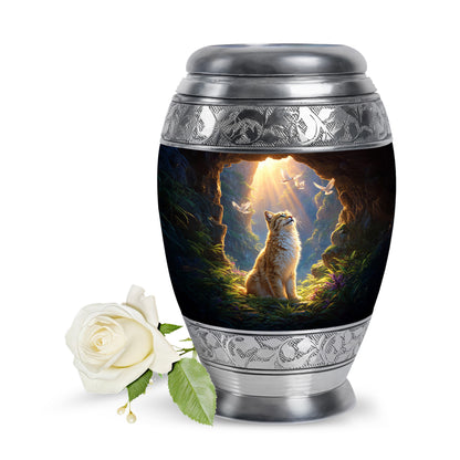 Personalized Red Steadfast Cat Cremation Urns for Human Ashes - Yatskia
