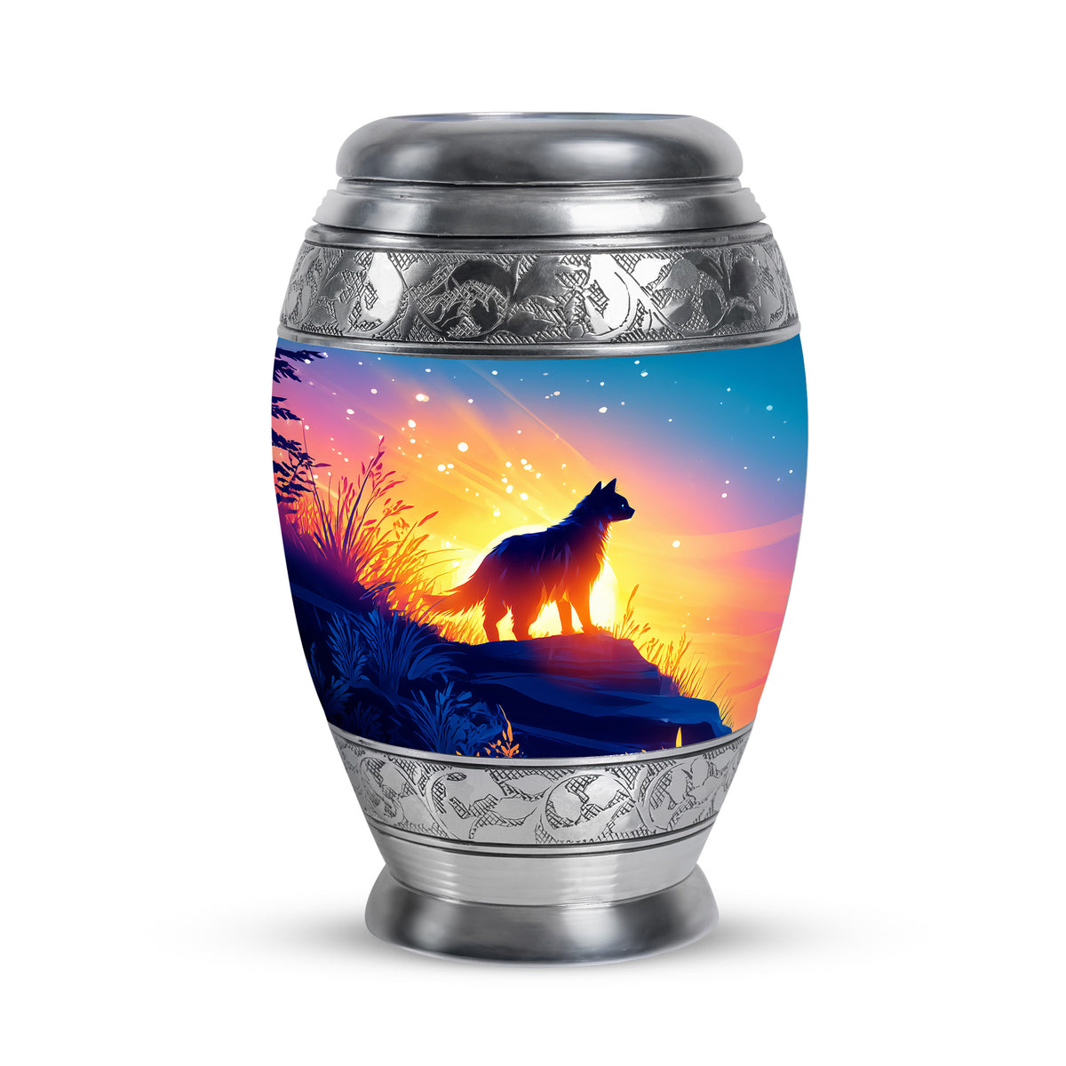 Personalized Blue Sovereign Cat Cremation Urns for Human Ashes - Yatskia