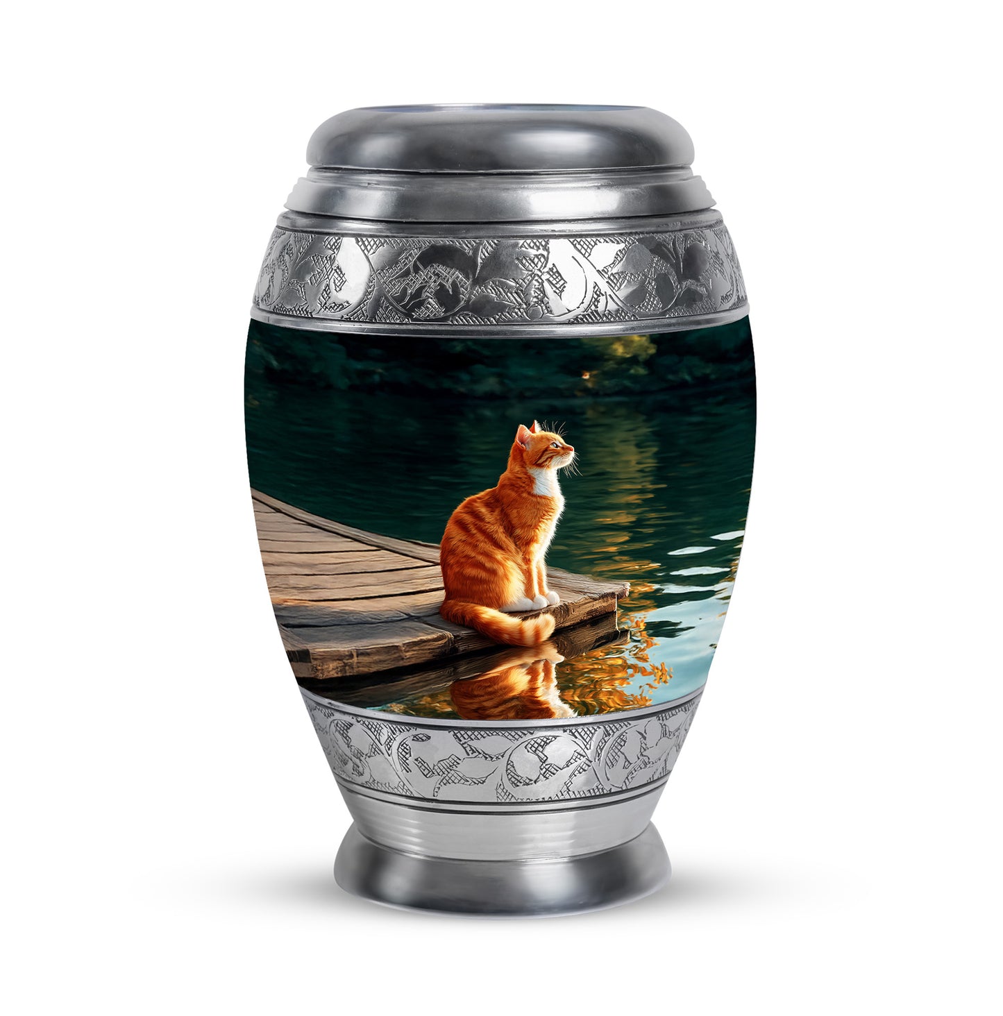 Everlasting Black Cat Legacy Urn for Human Ashes - 10-inch, 200 cu in - Yatskia