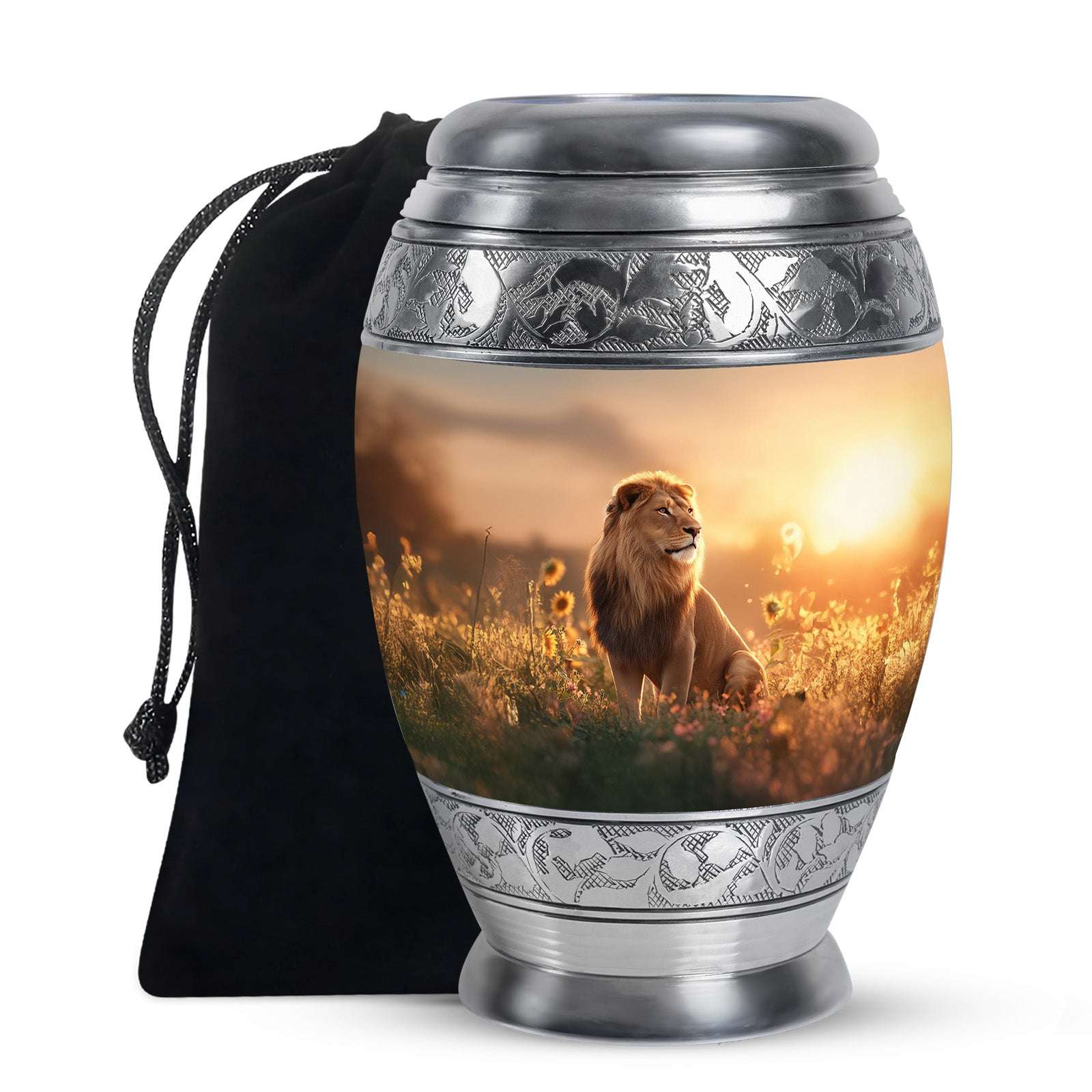 Lion Cremation Urn for Ashes - Lion Funeral Urn for Men Ashes