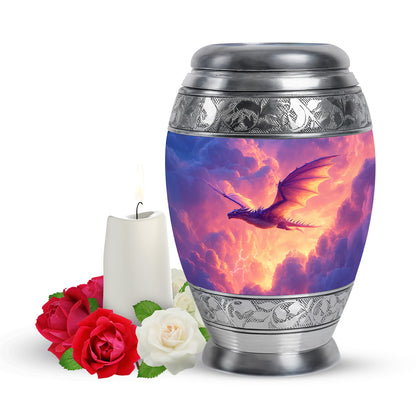 Personalized Eternal Dragon Cremation Urns - Blue 10-inch, 200 cu in - Yatskia