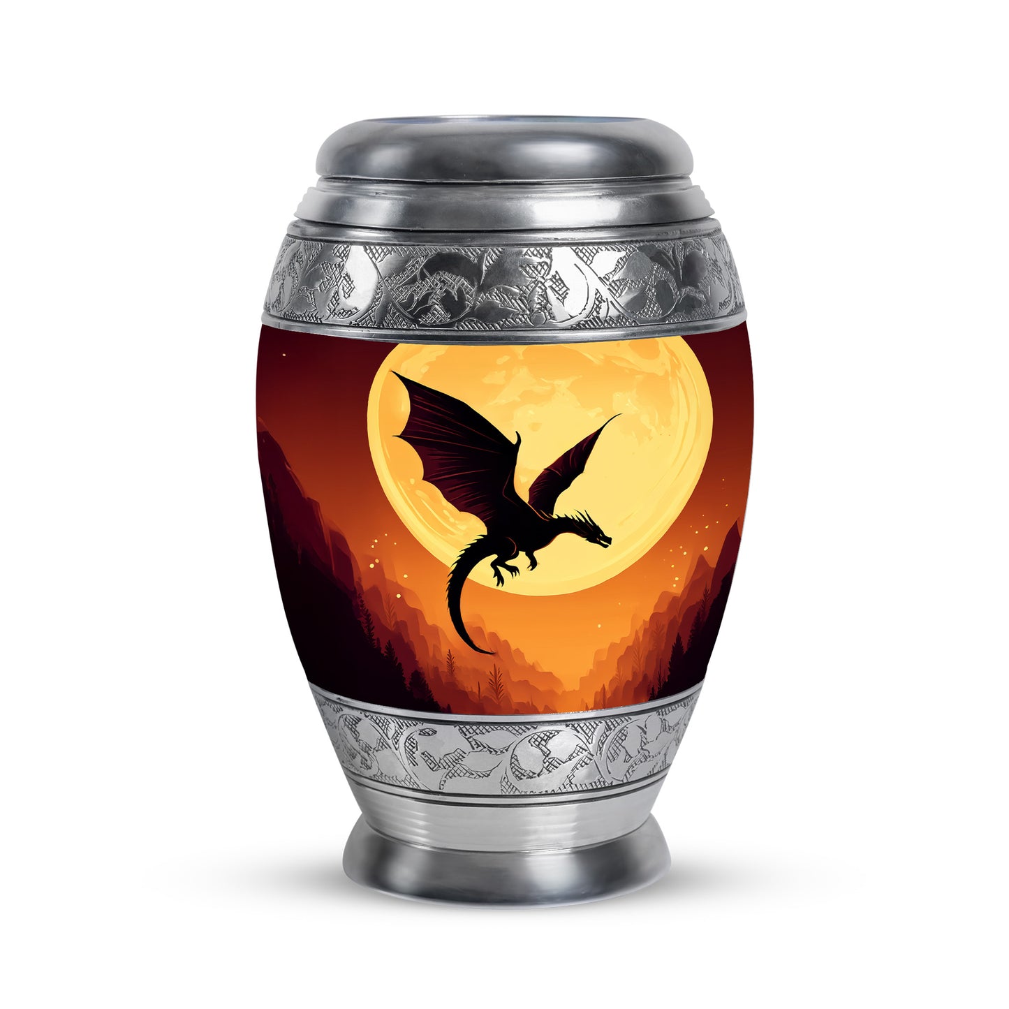 Red Dragon Cremation Urns - Honored Honor 10-inch, 200 cu in - Yatskia