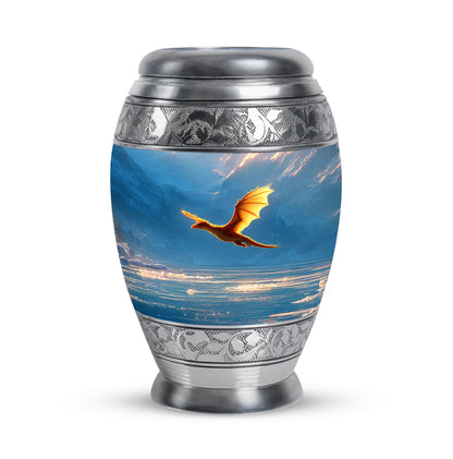 Personalized Blue Dragon Cremation Urns for Ashes - Enchanting 10-inch - Yatskia