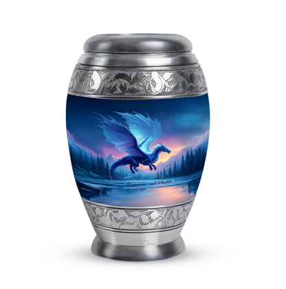 Blue Dragon Cremation Urns - Enduring Comfort 10-inch, 200 cu in - Yatskia