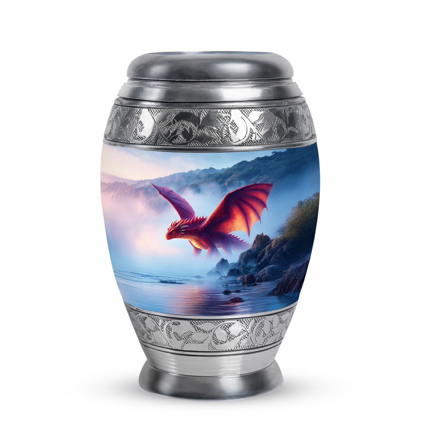 Personalized Blue Dragon Cremation Urns for Ashes - Captivating 10-inch - Yatskia