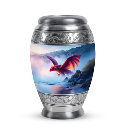 Personalized Blue Dragon Cremation Urns for Ashes - Captivating 10-inch - Yatskia