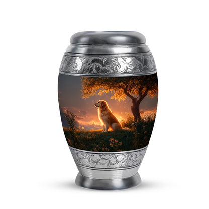 Black Treasured Dog Cremation Urns for Human Ashes - 10-inch, 200 cu in - Yatskia